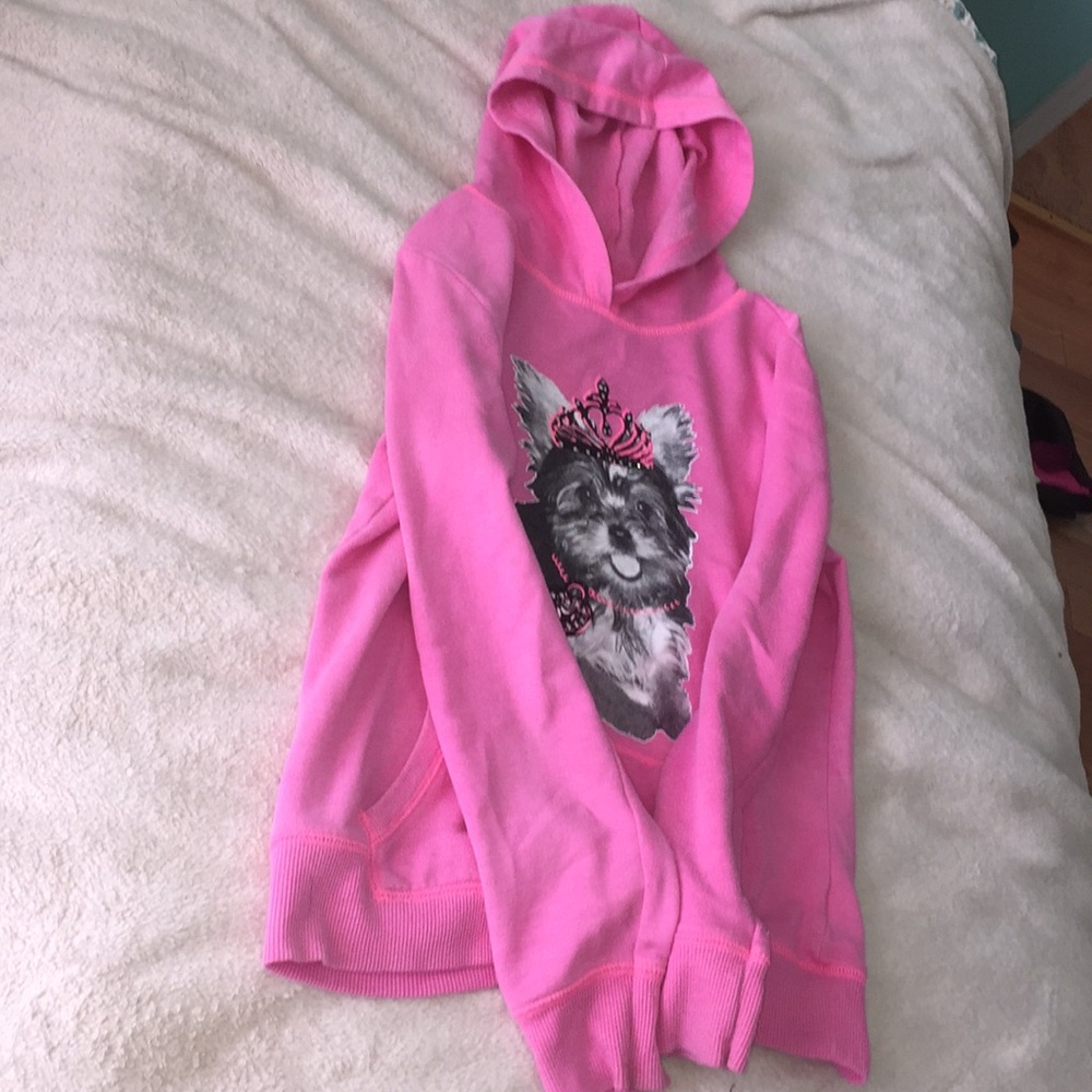 Pink Justice dog hoodie